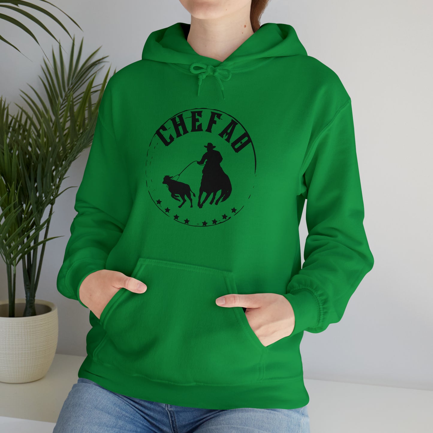 Chefao Calf Roping I, Unisex Heavy Blend Hooded Sweatshirt