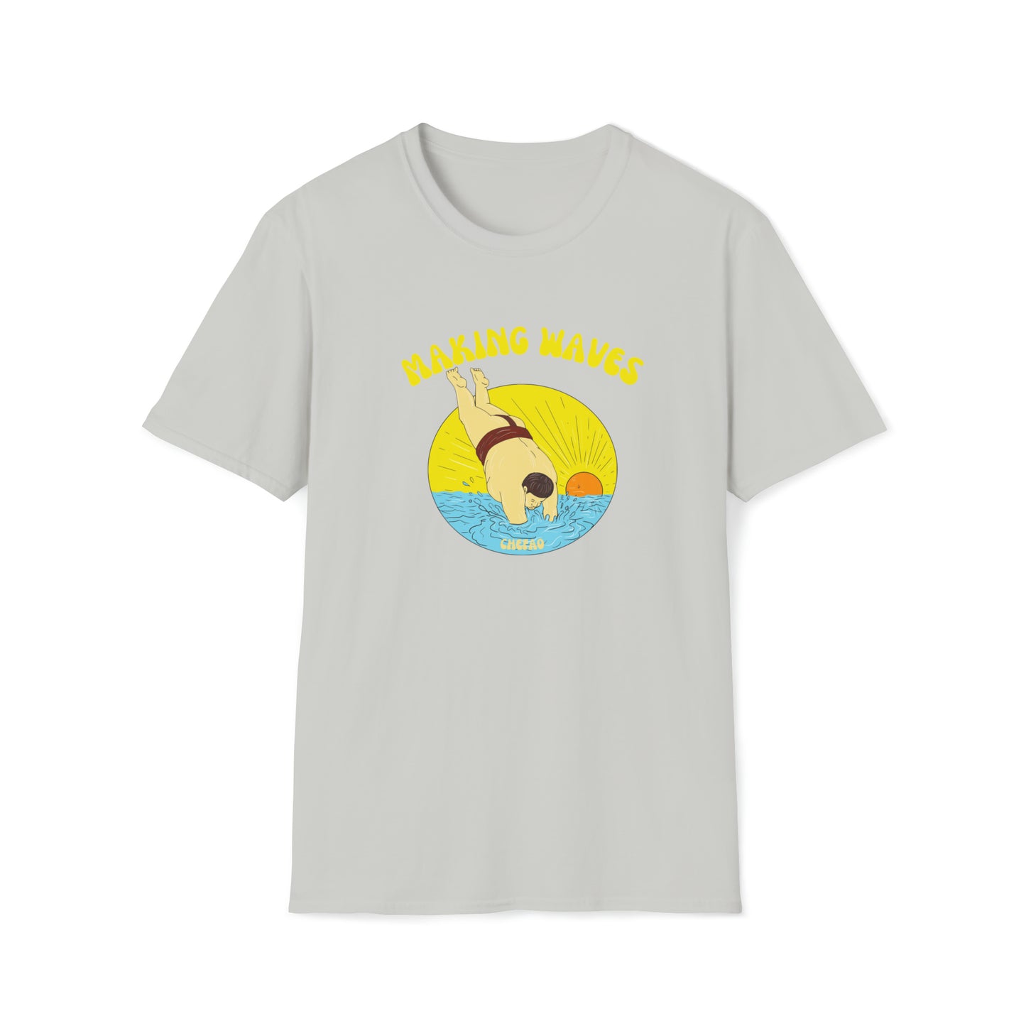 Sumo Making Waves, Unisex Softstyle T-Shirt