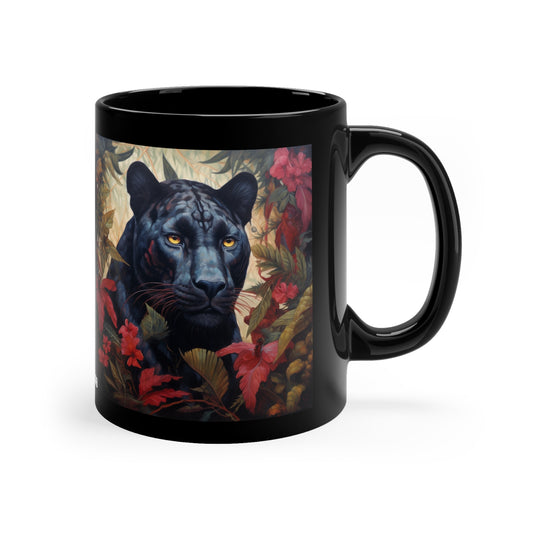 Panther Gaze, 11oz Black Coffee Mug