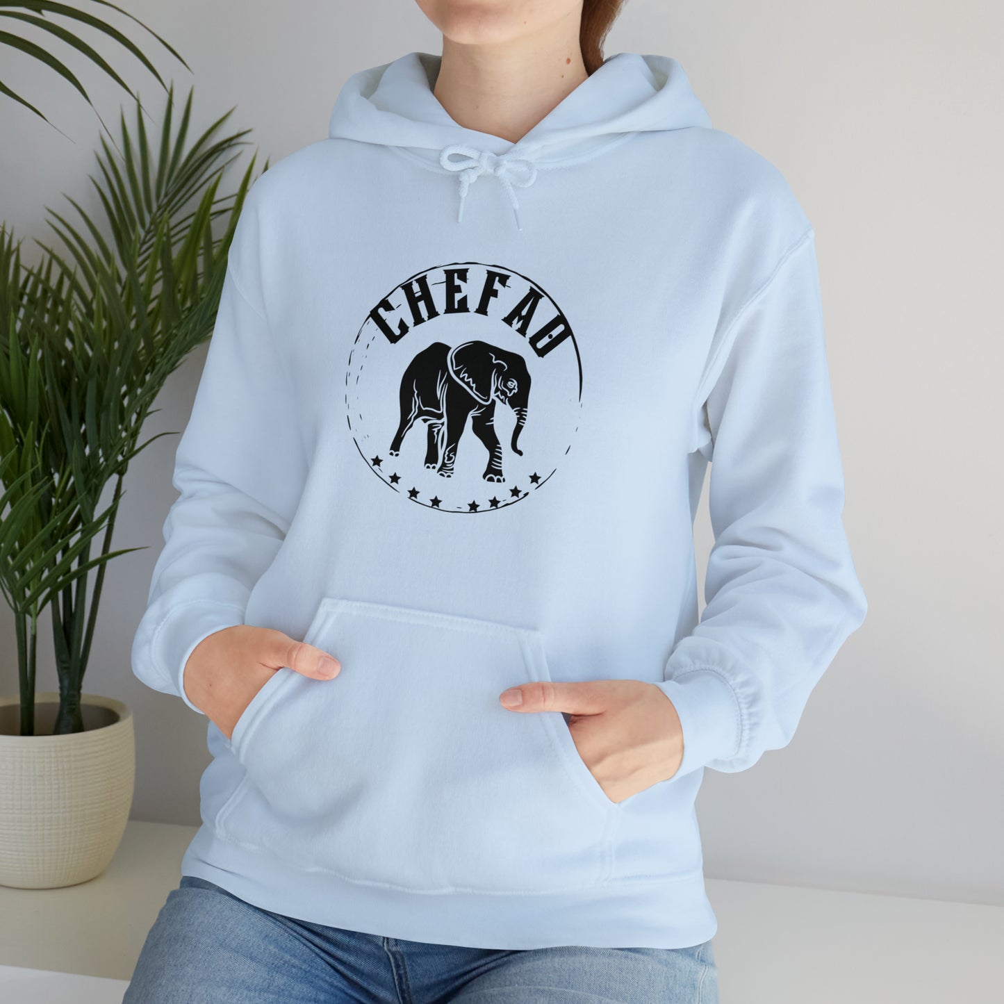 Chefao Elephant II, Unisex Heavy Blend Hooded Sweatshirt