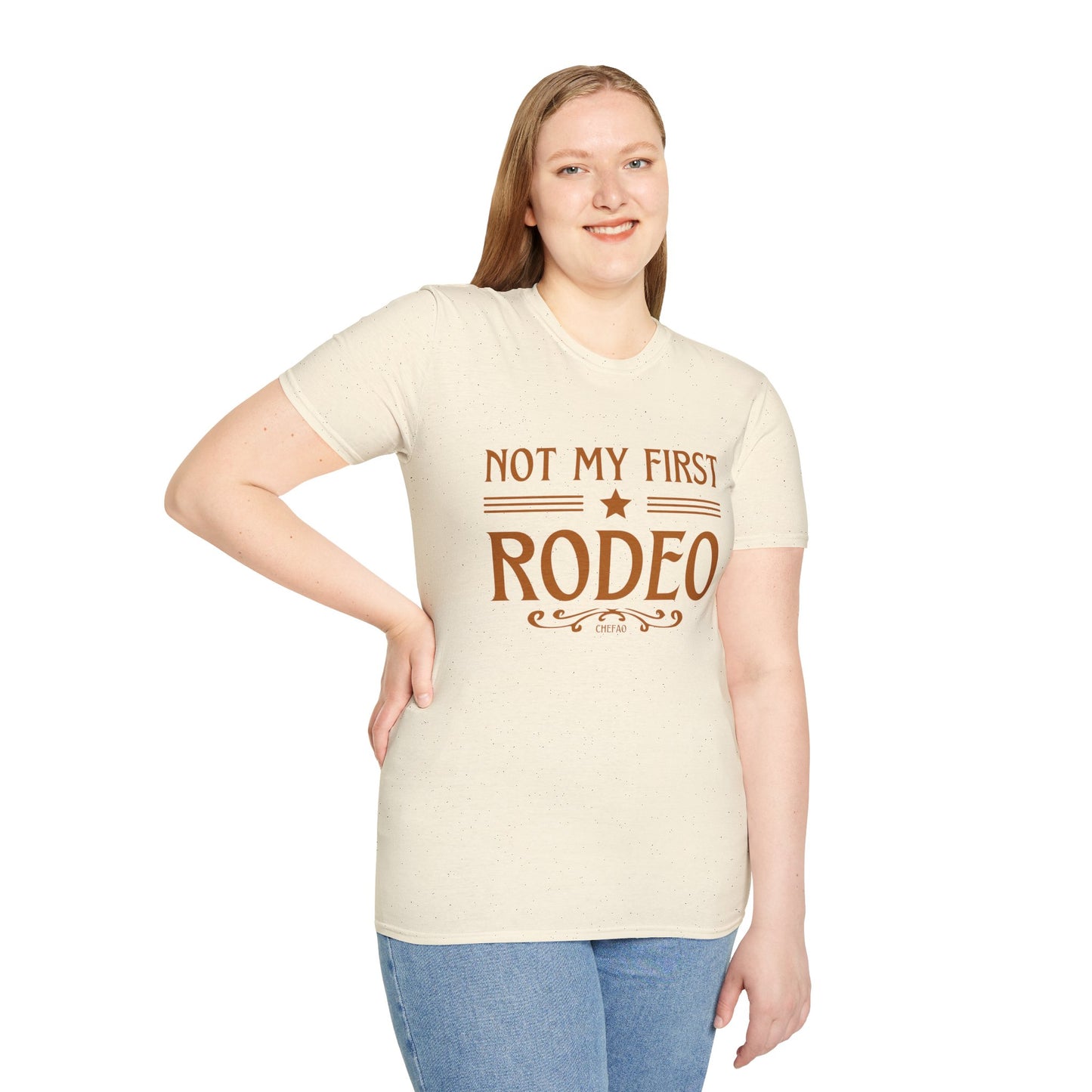 Not My First Rodeo, Unisex Softstyle T-Shirt