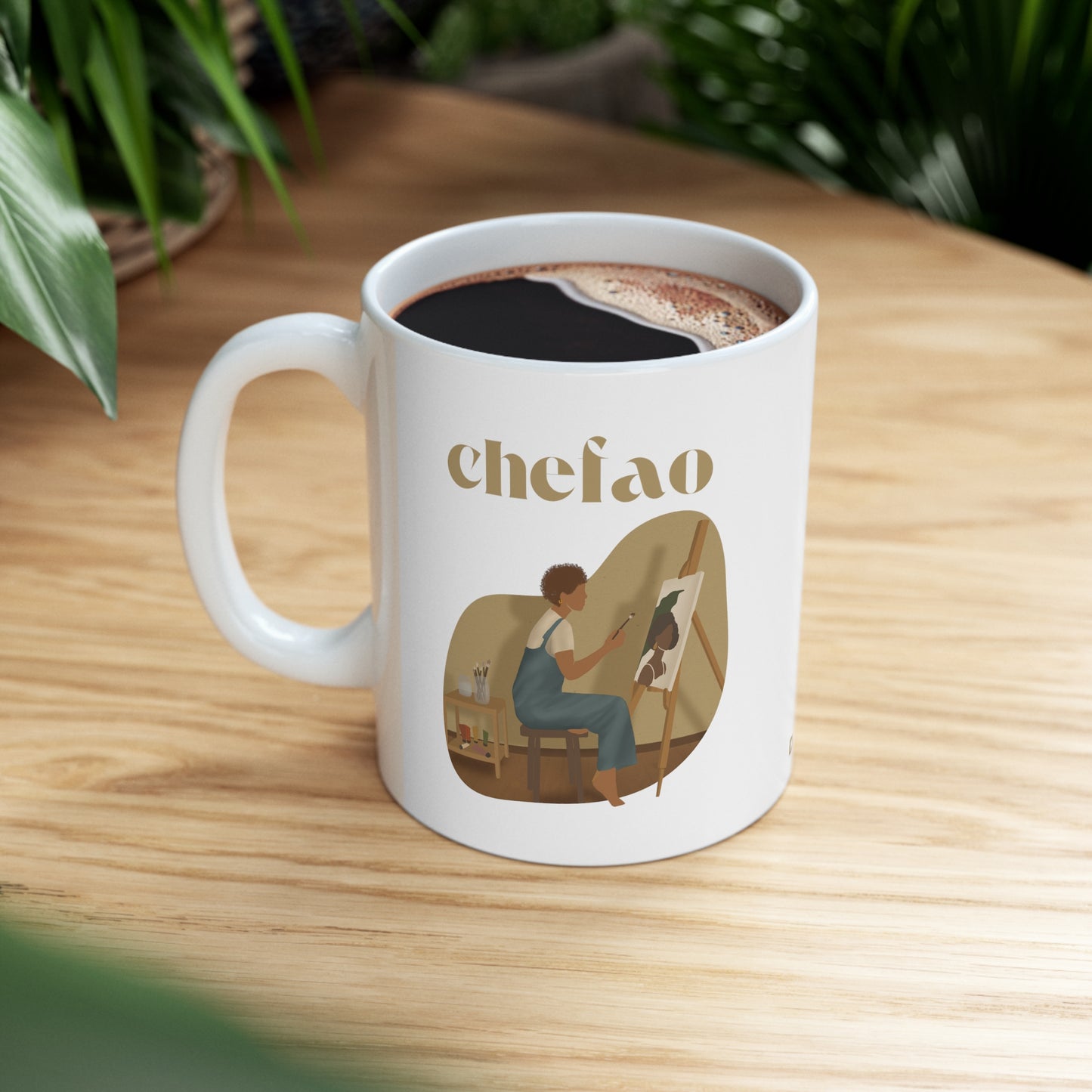 Chefao Artist I, White Coffee Mug, 11oz