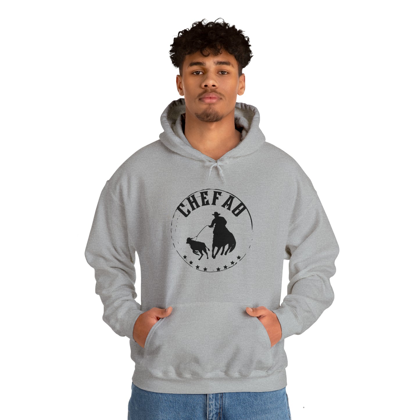 Chefao Calf Roping I, Unisex Heavy Blend Hooded Sweatshirt