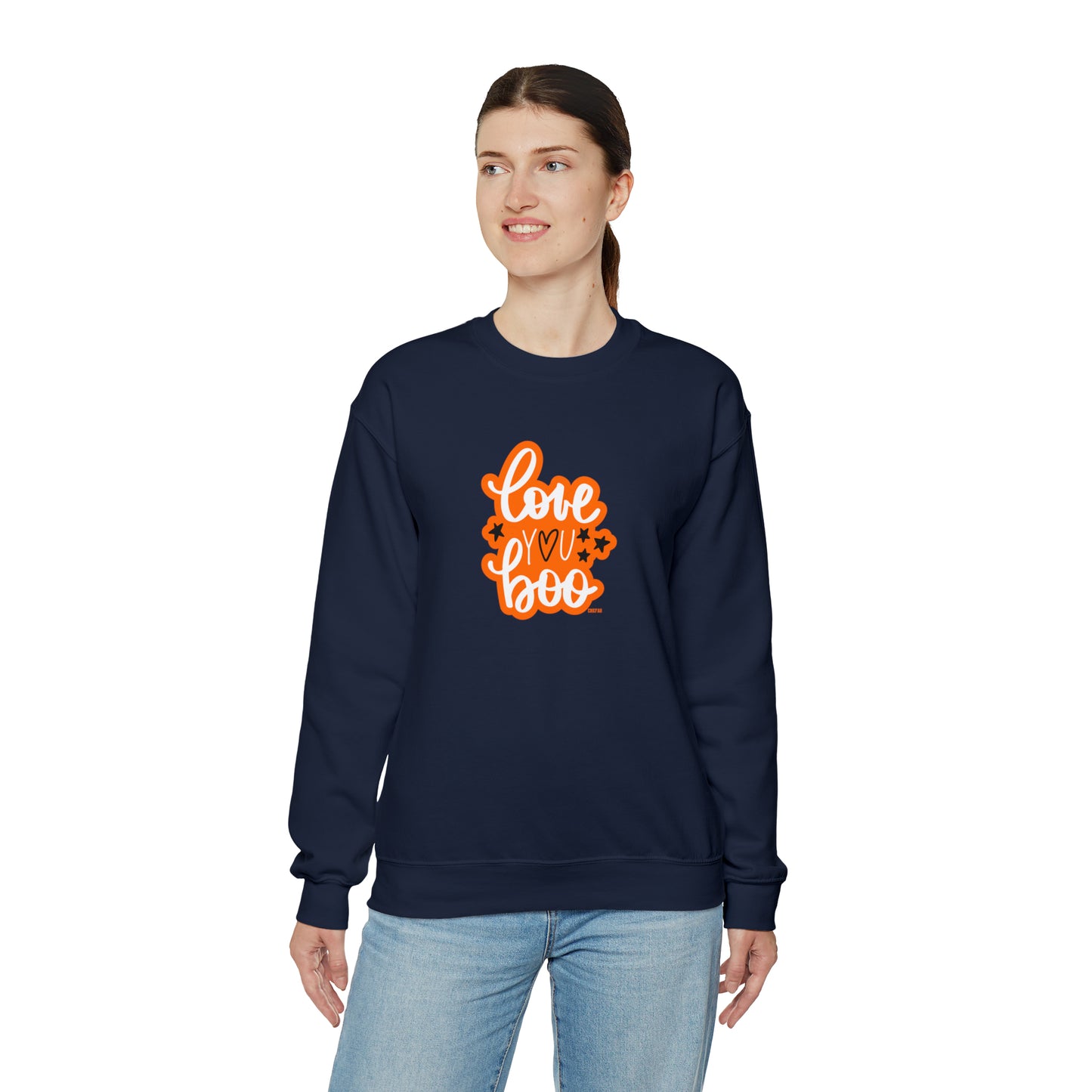 Love You Boo, Unisex Heavy Blend Crewneck Sweatshirt