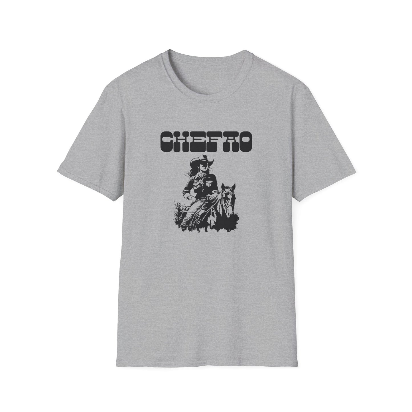 Chefao Cowgirl V, Unisex Softstyle T-Shirt