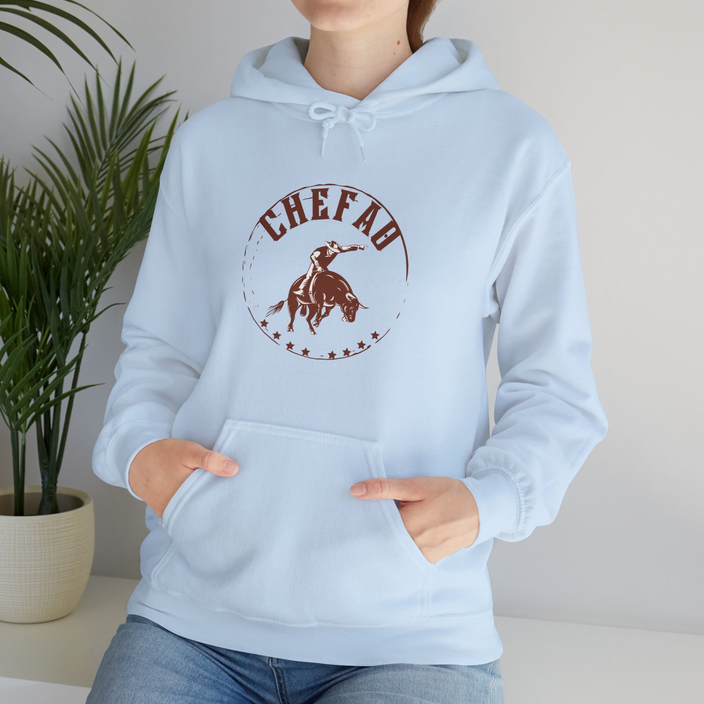 Chefao Bull Riding II, Unisex Heavy Blend Hooded Sweatshirt