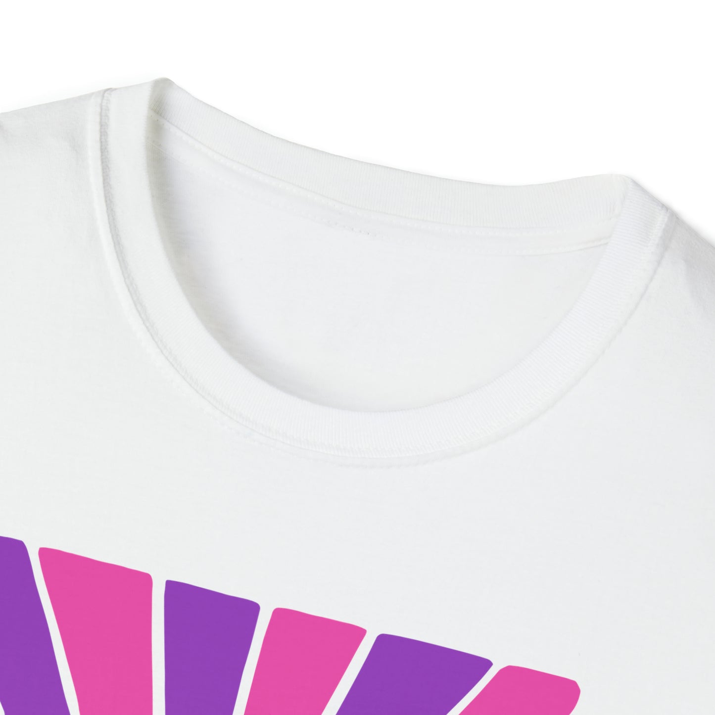 Easy Like Sunday Morning Pink & Purple, Unisex Softstyle T-Shirt