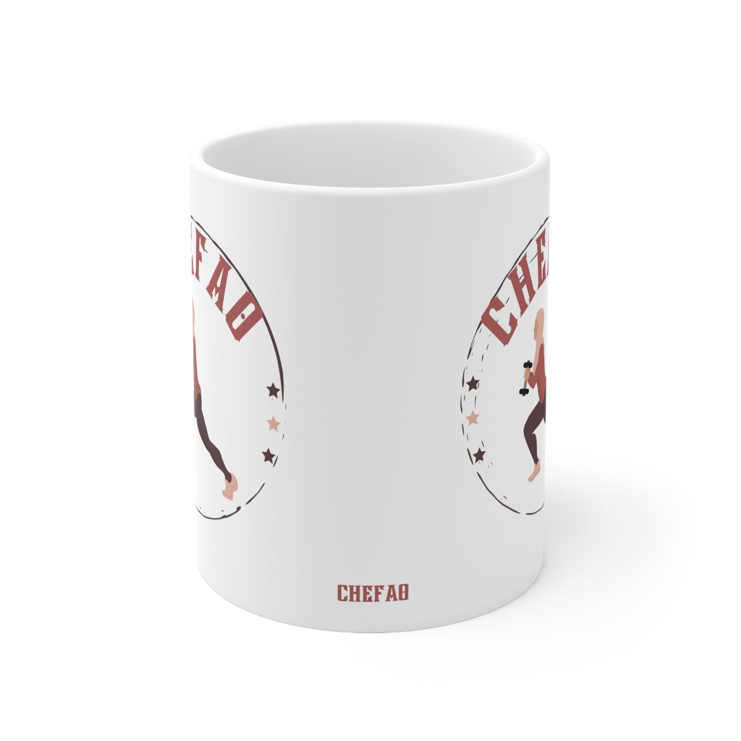 Chefao Fit I, White Coffee Mug, 11oz