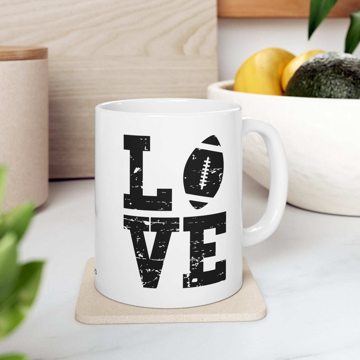 Chefao Love Footbal I, White Coffee Mug, 11oz