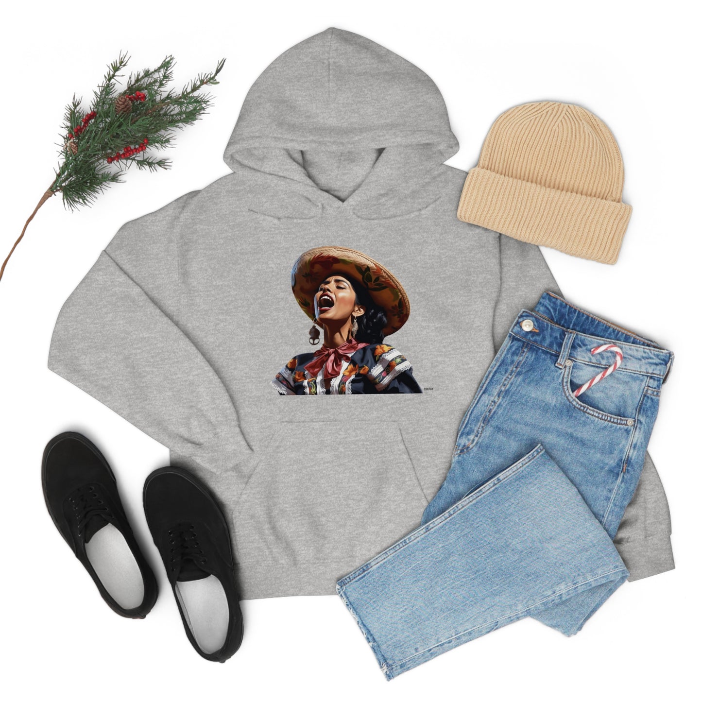 Mariachi Woman, Unisex Heavy Blend Hooded Sweatshirt