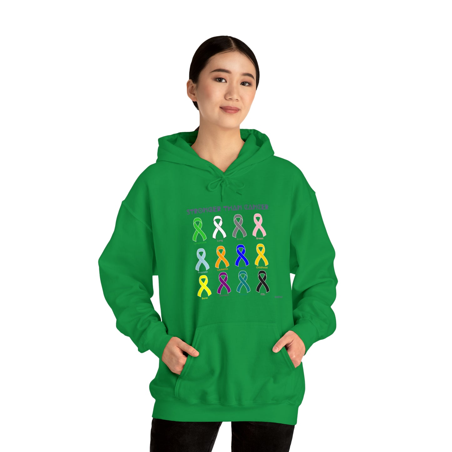 Chefao Stronger Than Cancer I, Unisex Heavy Blend™ Hooded Sweatshirt