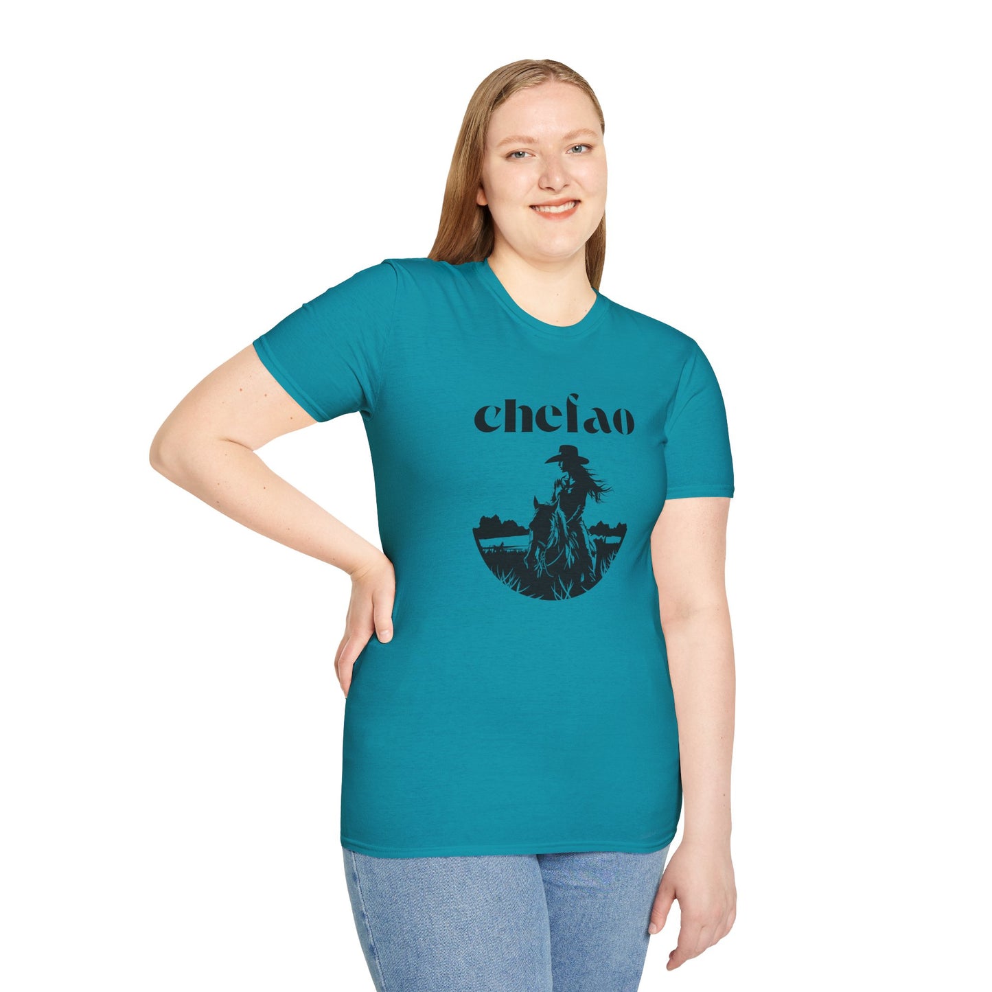 Chefao Cowgirl IV, Unisex Softstyle T-Shirt