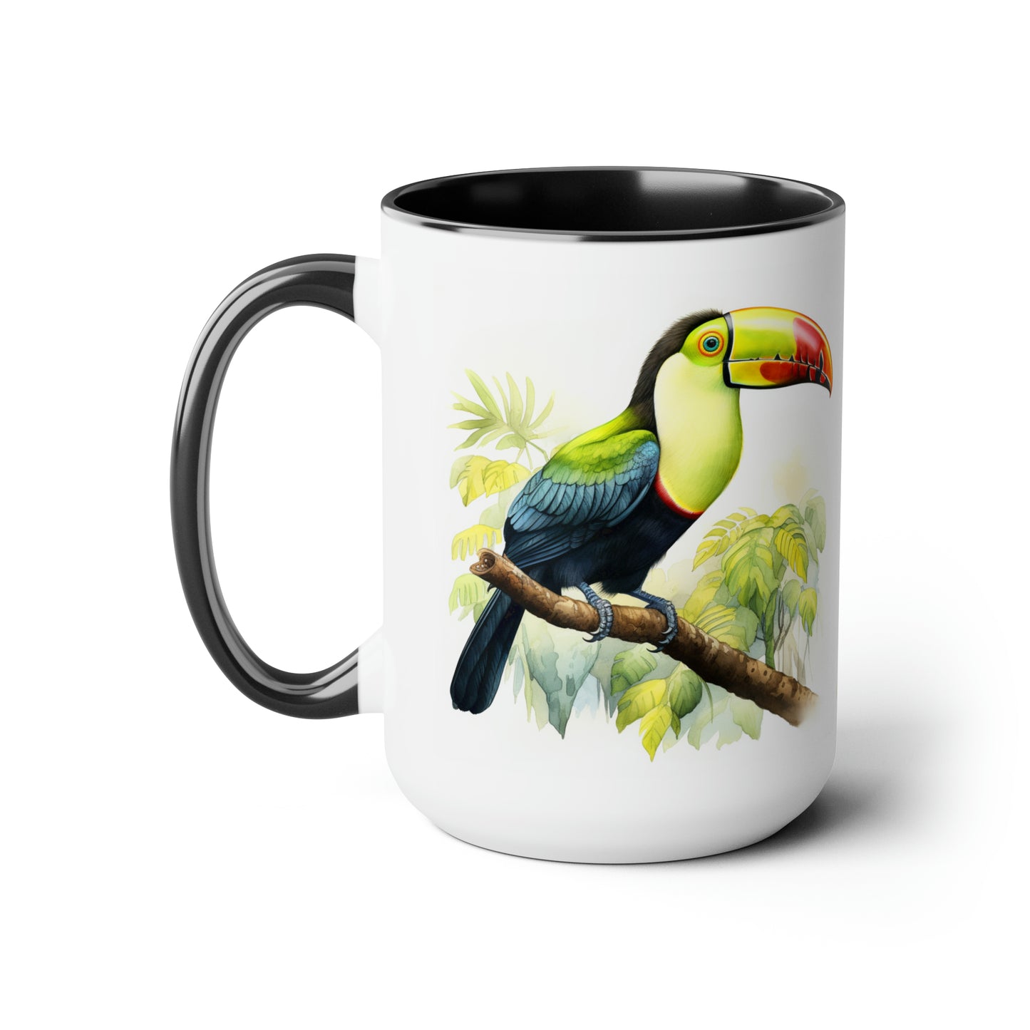 Keel Billed Toucan I, Two-Tone Coffee Mugs, 15oz