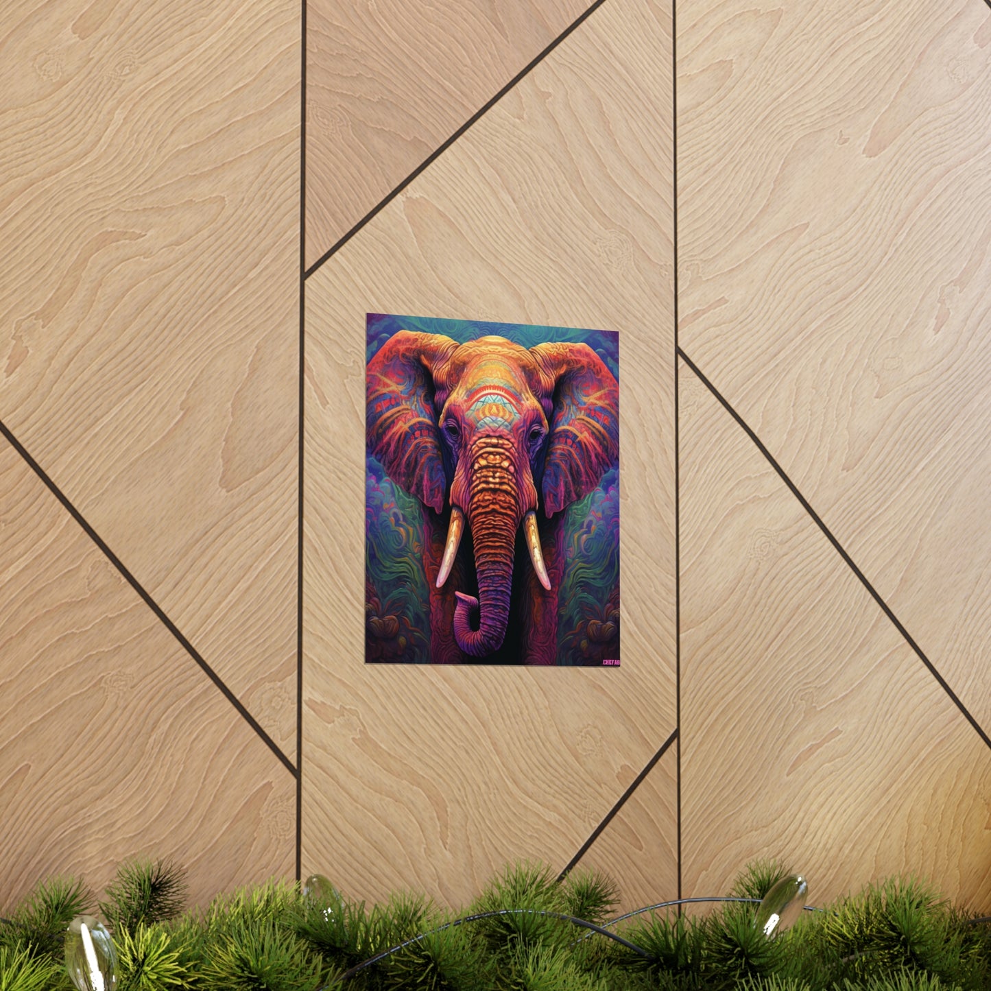 Festive Elephant, Premium Matte Vertical Posters