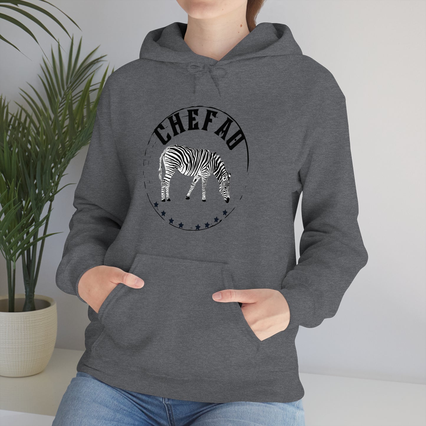 Chefao Zebra I, Unisex Heavy Blend Hooded Sweatshirt