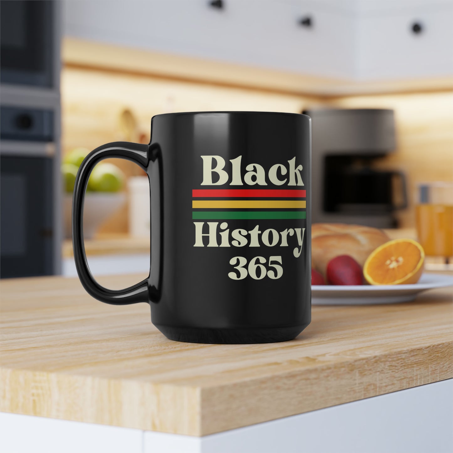 Chefao Black History 365, Black Mug, 15oz