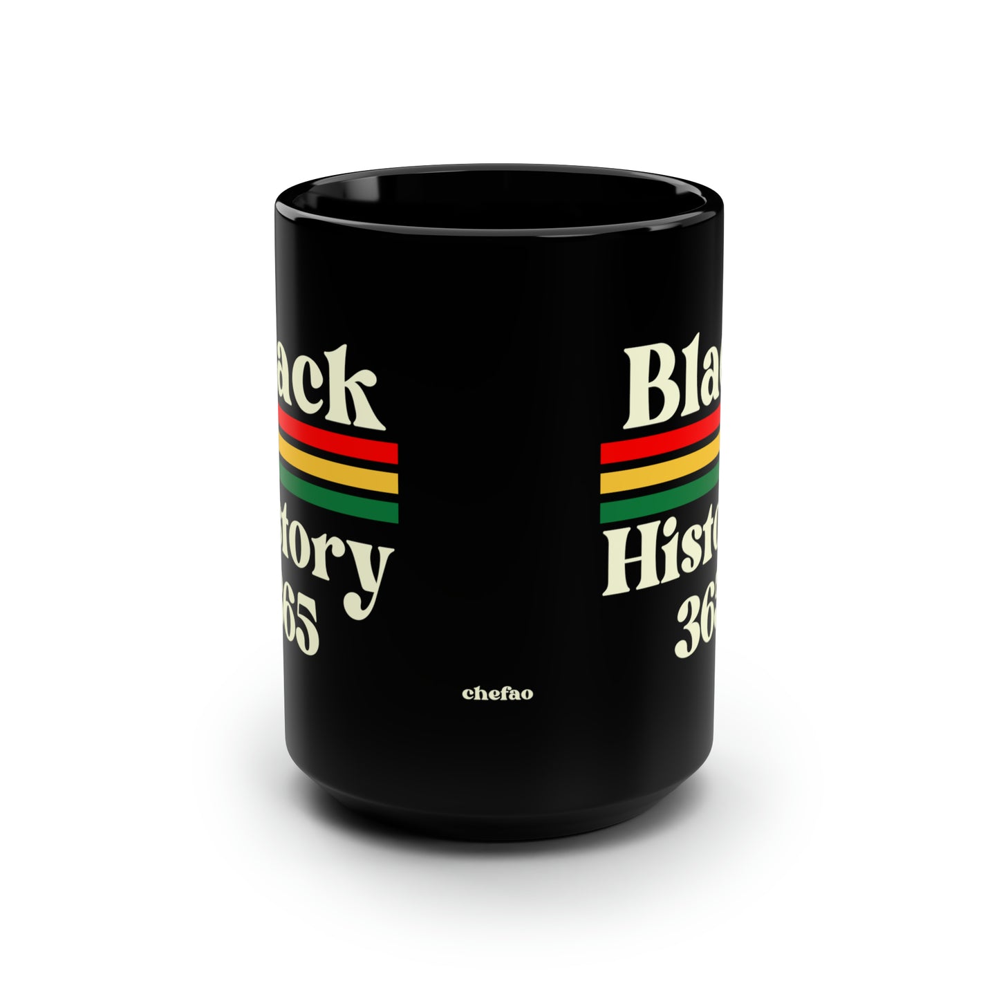 Chefao Black History 365, Black Mug, 15oz