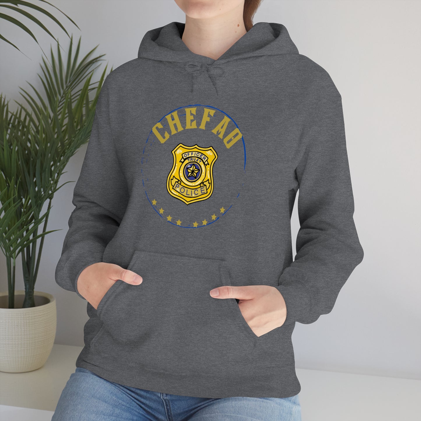 Chefao Police I, Unisex Heavy Blend Hooded Sweatshirt