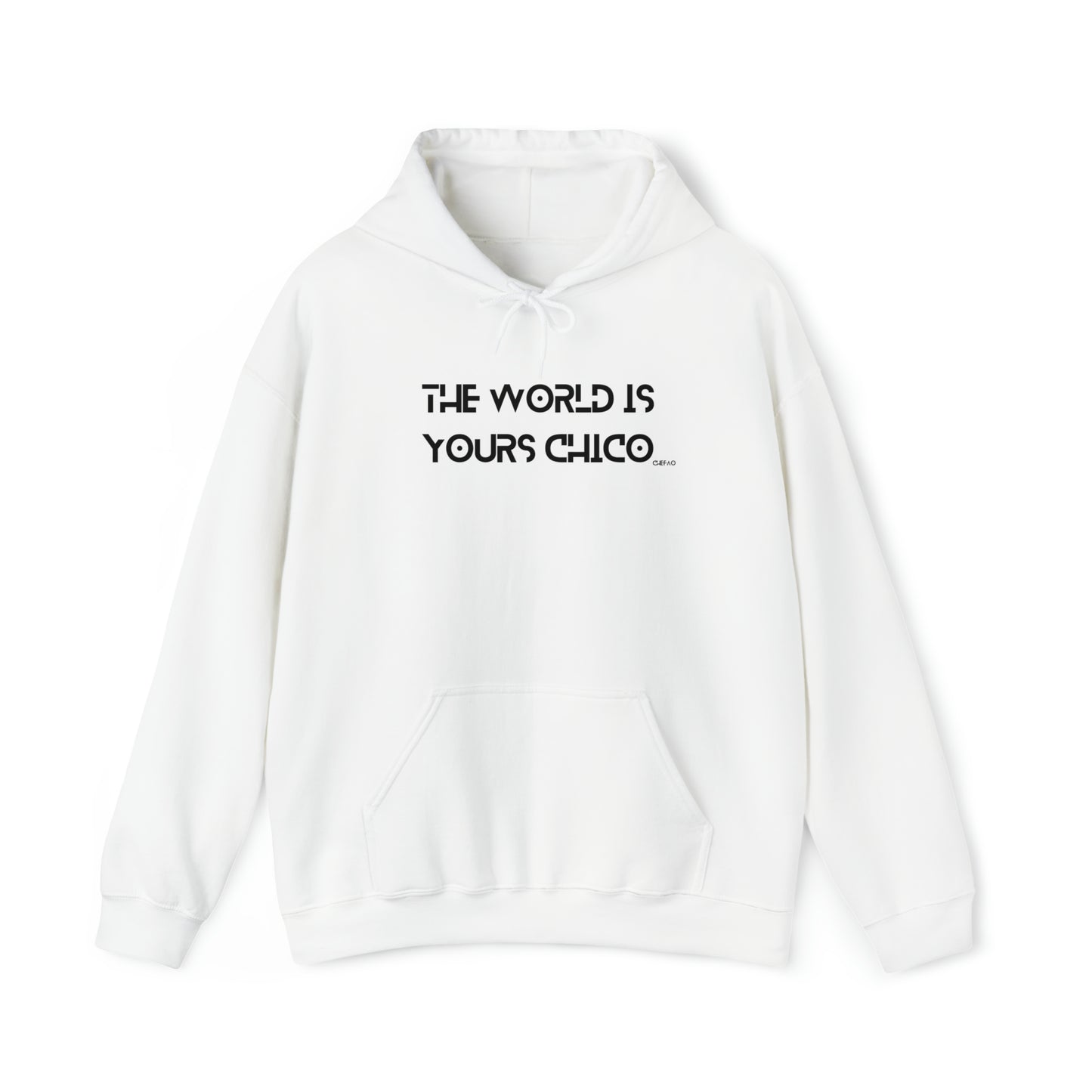 The World is Yours Chico, Unisex Heavy Blend Hooded Sweatshirt