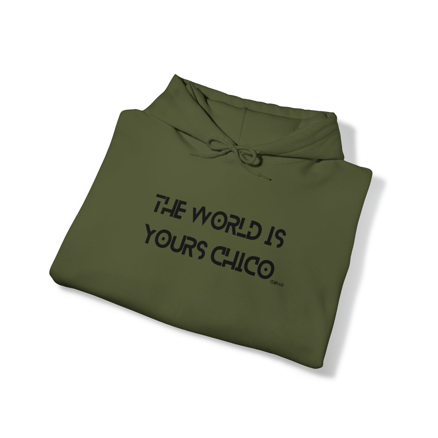 The World is Yours Chico, Unisex Heavy Blend Hooded Sweatshirt