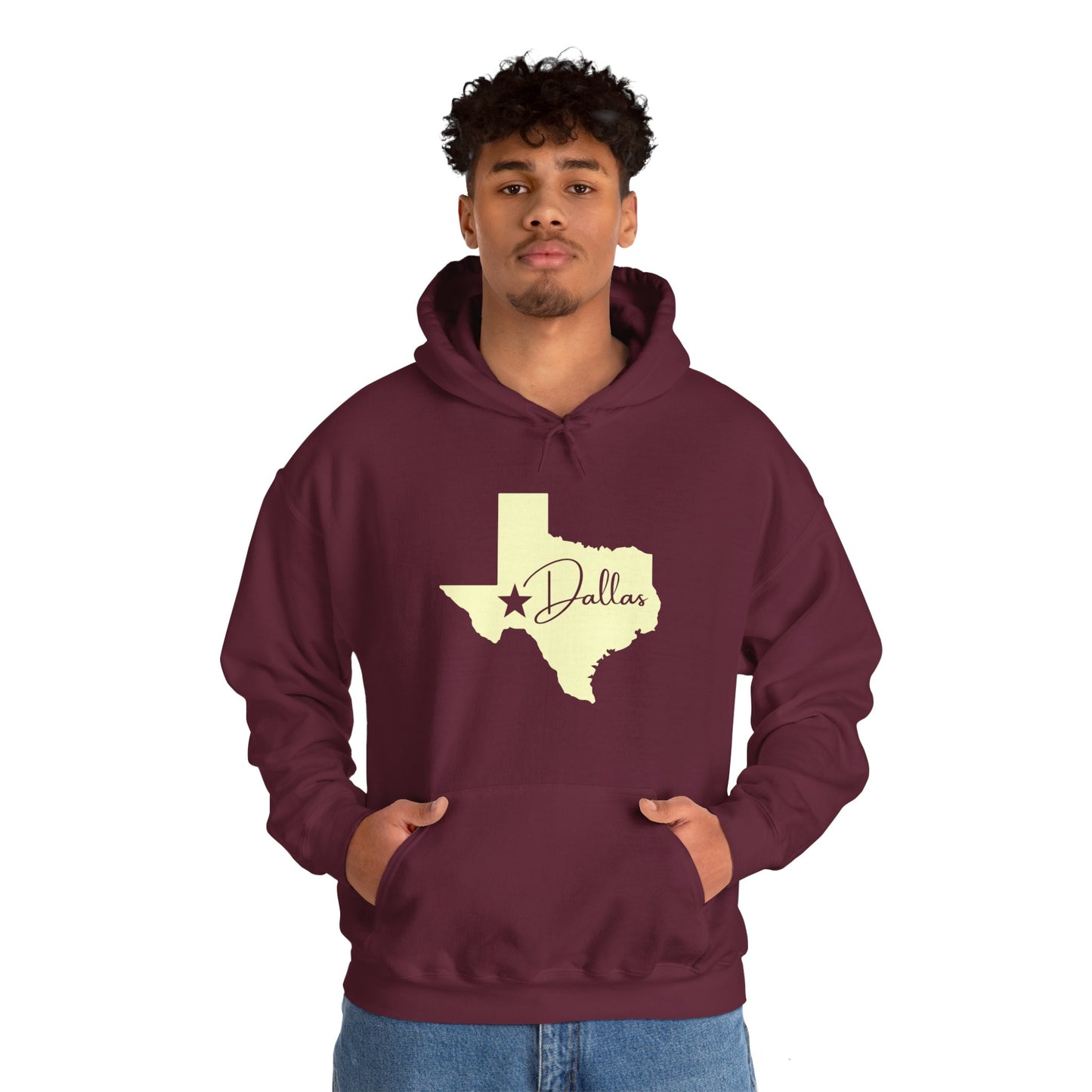 Chefao Dallas, Texas I, Unisex Heavy Blend Hooded Sweatshirt