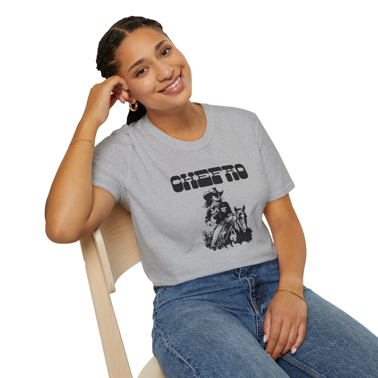 Chefao Cowgirl V, Unisex Softstyle T-Shirt