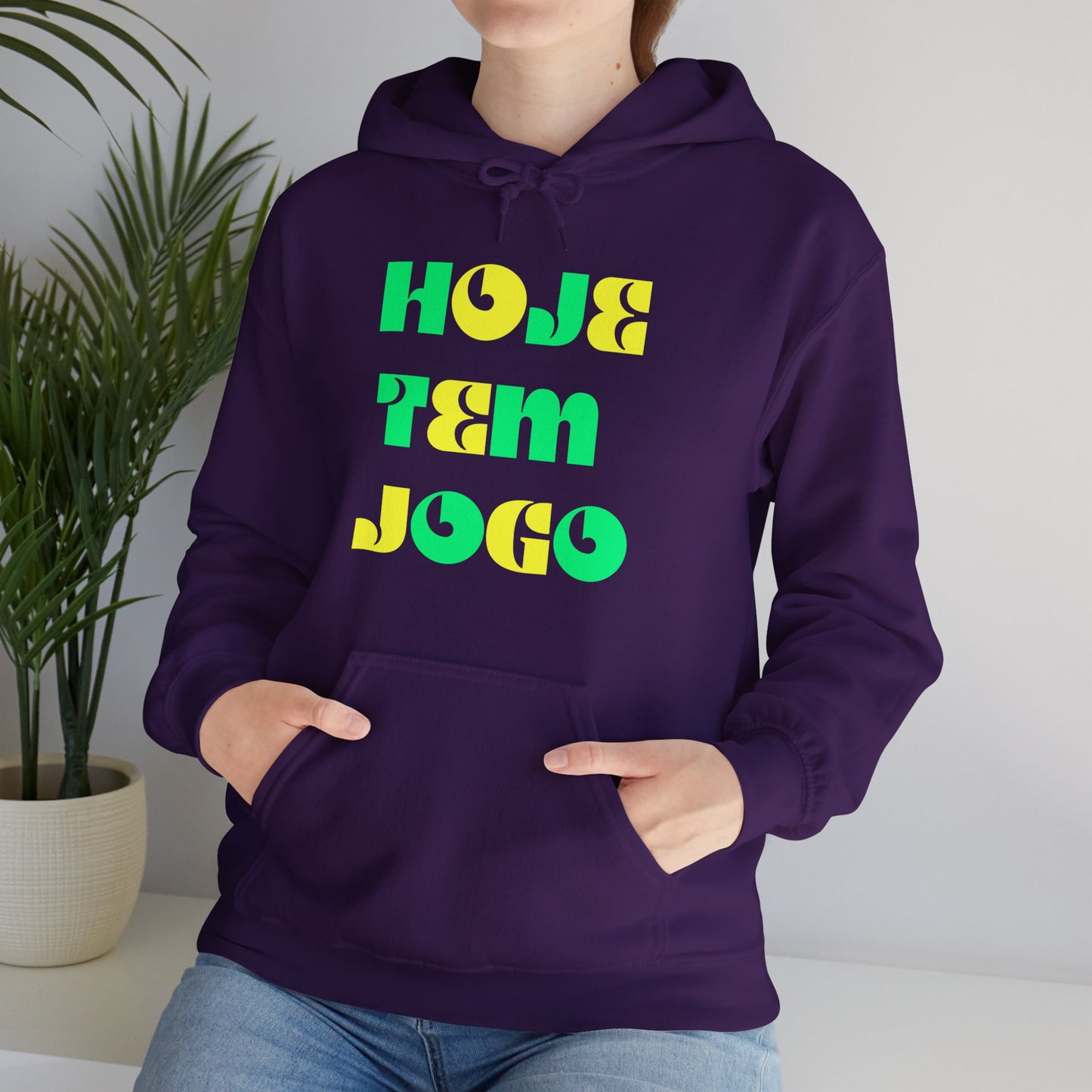 Hoje Tem Jogo I, Unisex Heavy Blend™ Hooded Sweatshirt