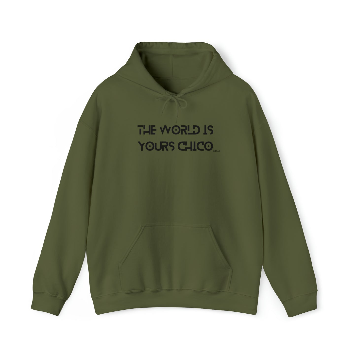 The World is Yours Chico, Unisex Heavy Blend Hooded Sweatshirt