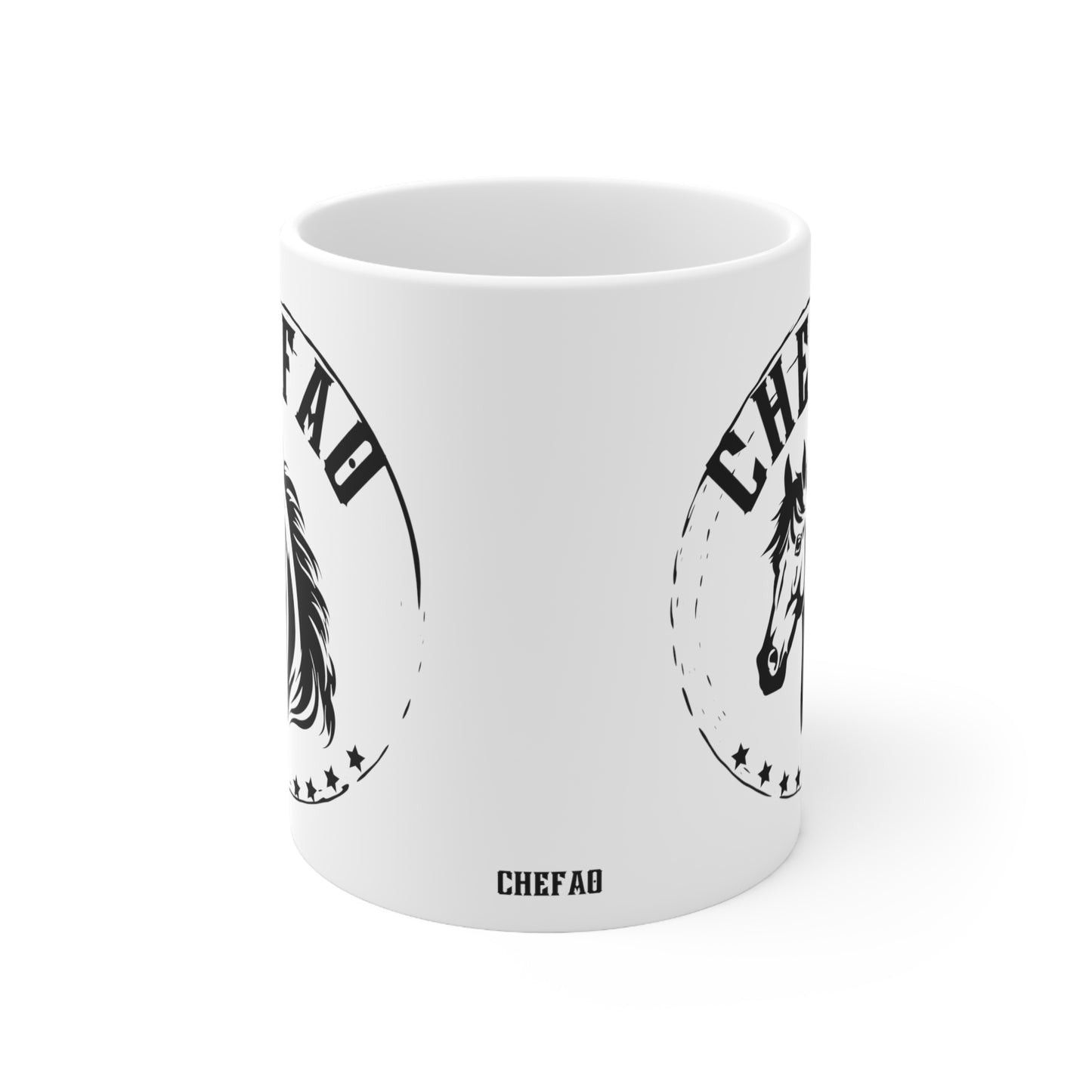 Chefao Horse I, White Coffee Mug, 11oz