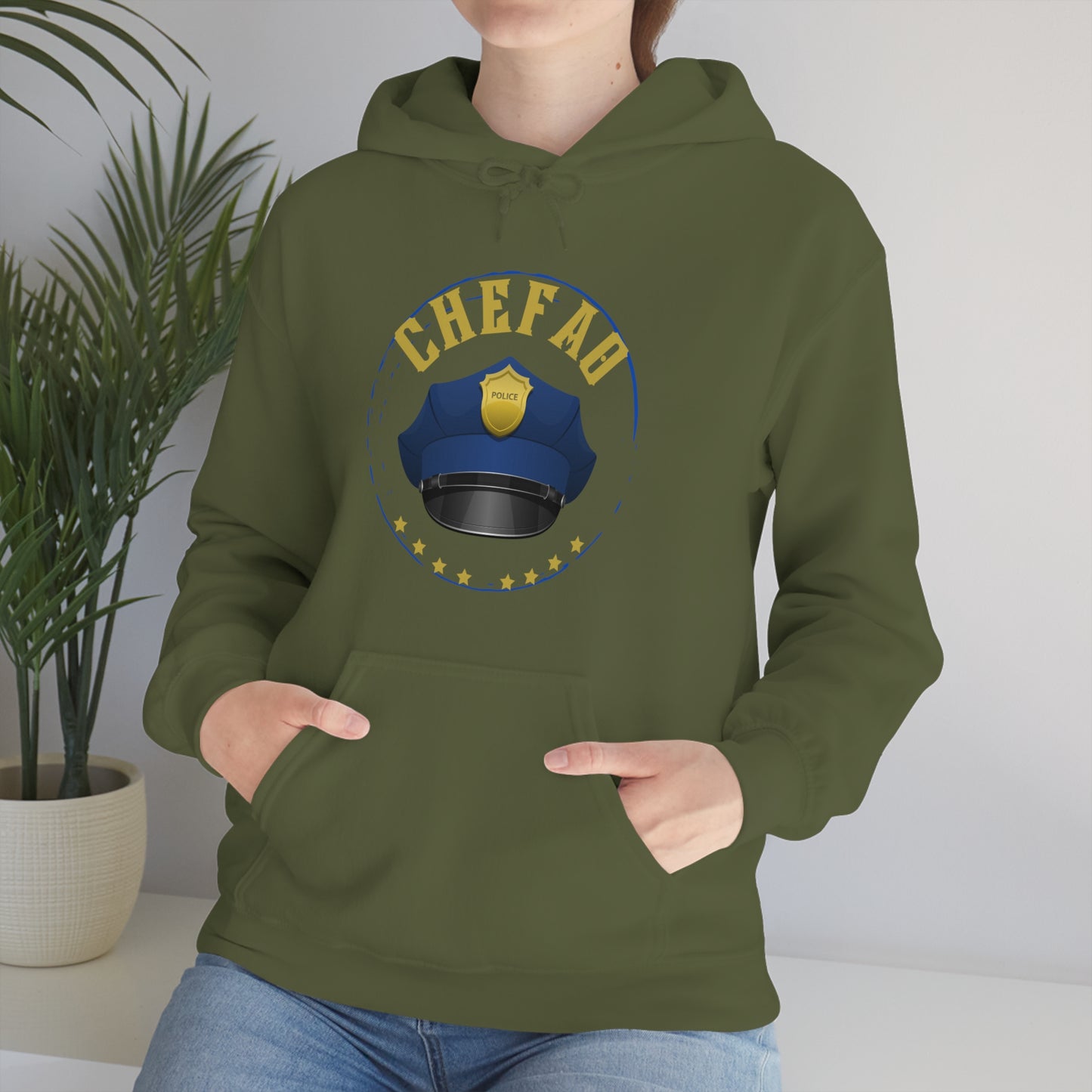 Chefao Police III, Unisex Heavy Blend Hooded Sweatshirt