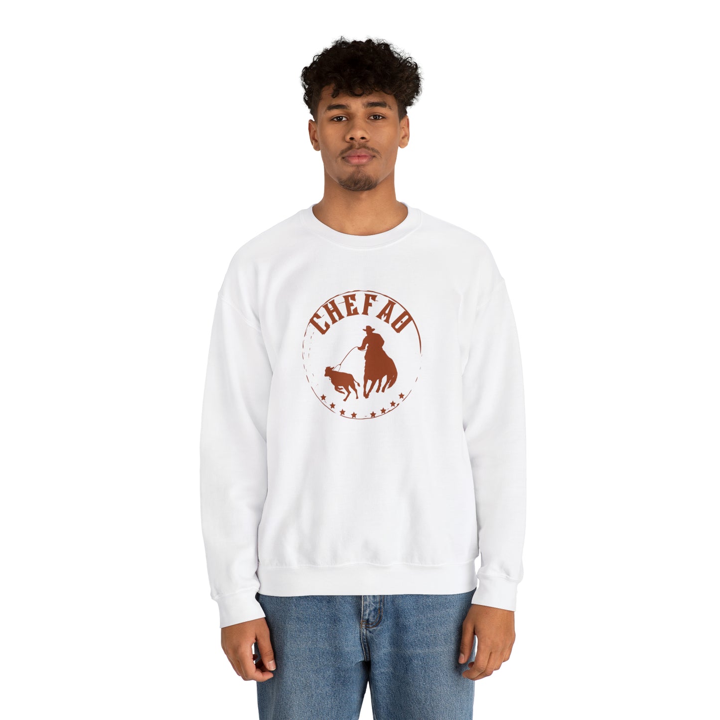 Chefao Calf Roping I, Unisex Heavy Blend Crewneck Sweatshirt