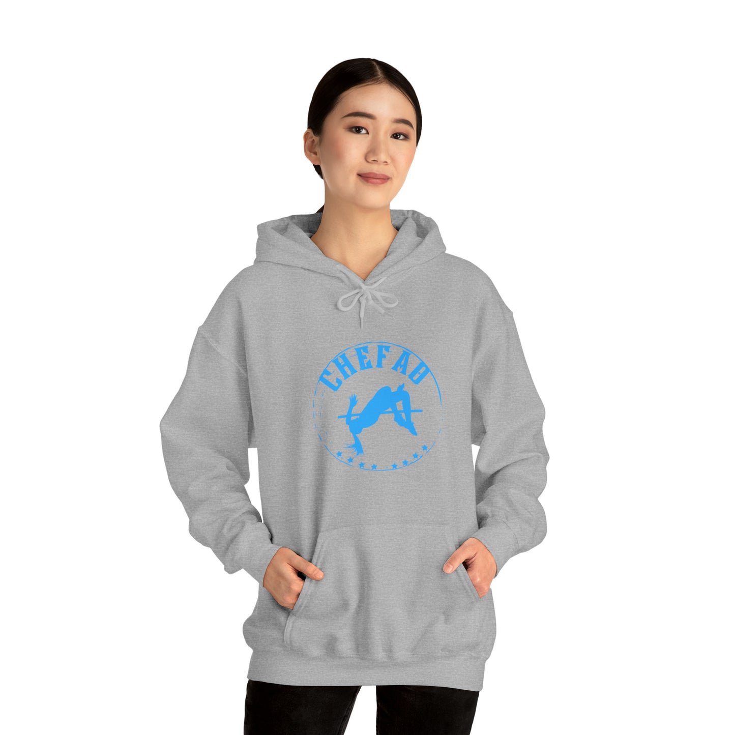 Chefao High Jump I, Unisex Heavy Blend Hooded Sweatshirt