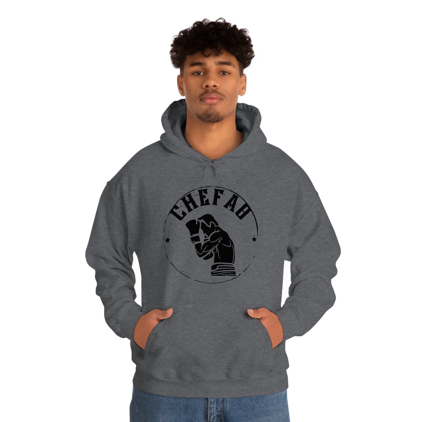 Chefao Boxer I, Unisex Heavy Blend Hooded Sweatshirt