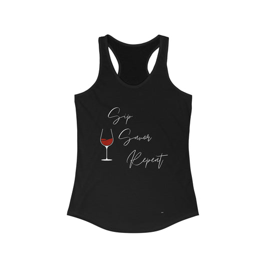 Sip Savor Repeat, Women's Racerback Tank