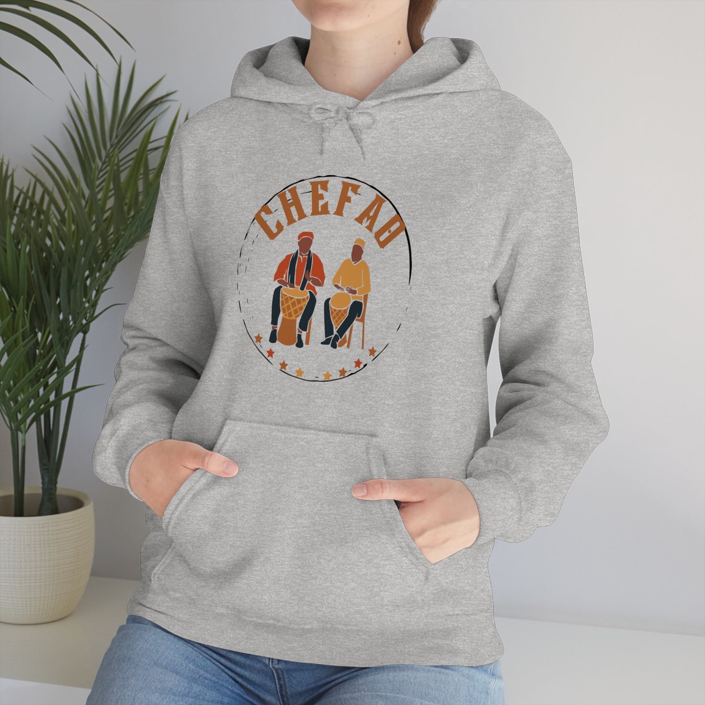 Chefao Drums I, Unisex Heavy Blend Hooded Sweatshirt