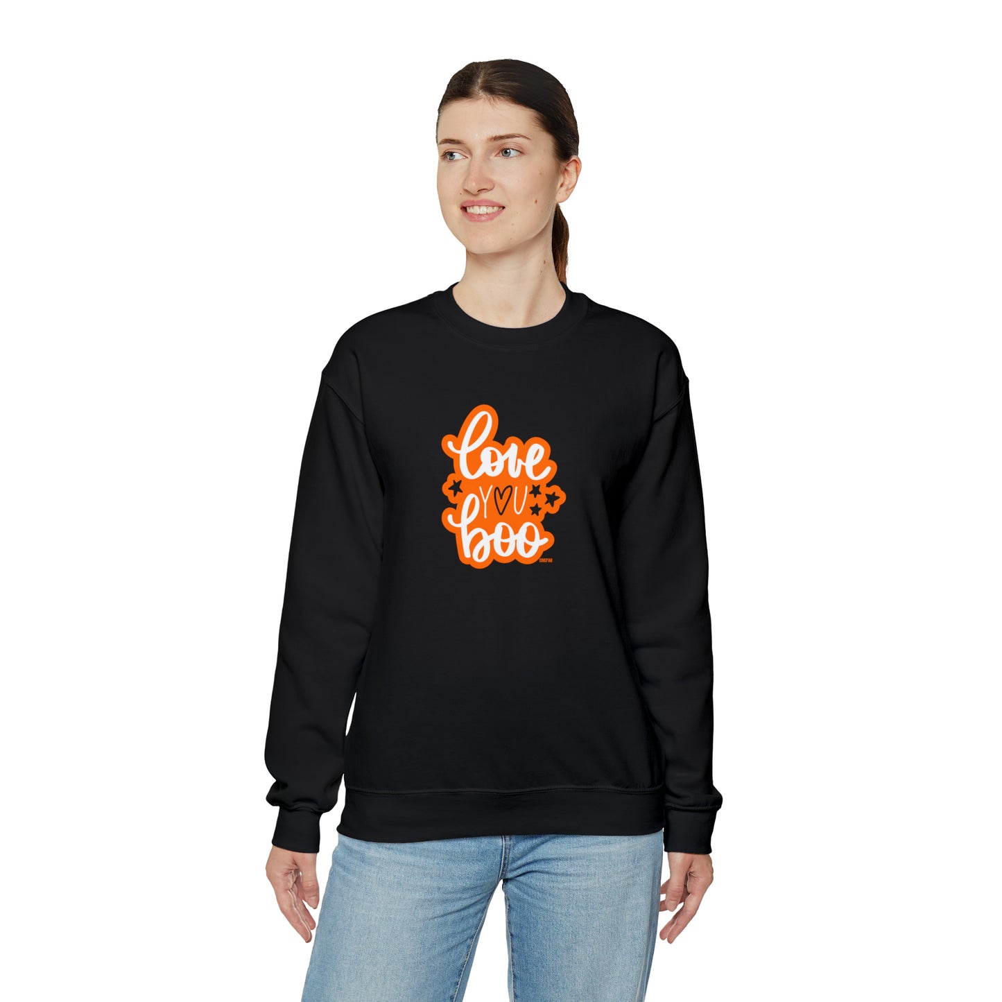 Love You Boo, Unisex Heavy Blend Crewneck Sweatshirt