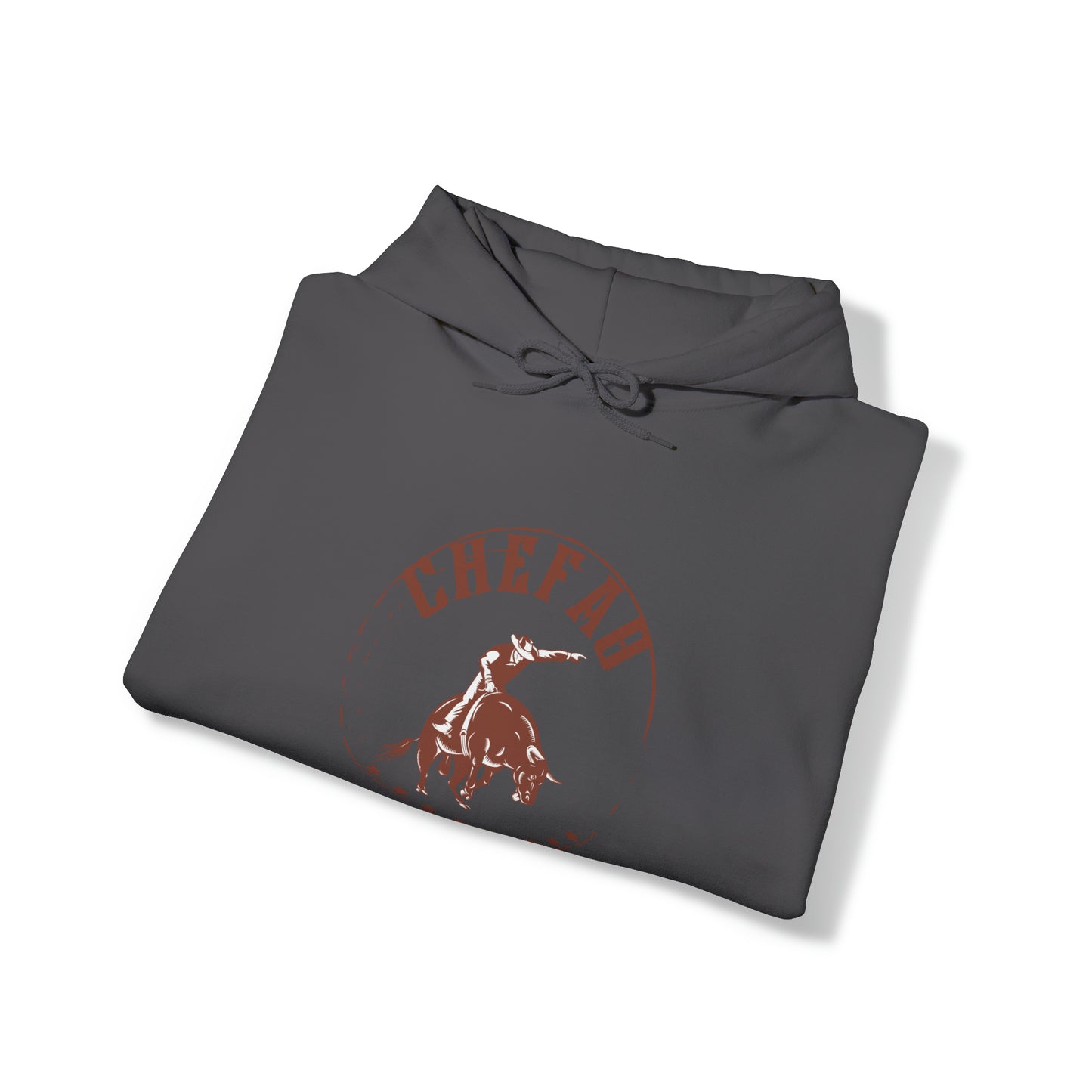 Chefao Bull Riding II, Unisex Heavy Blend Hooded Sweatshirt