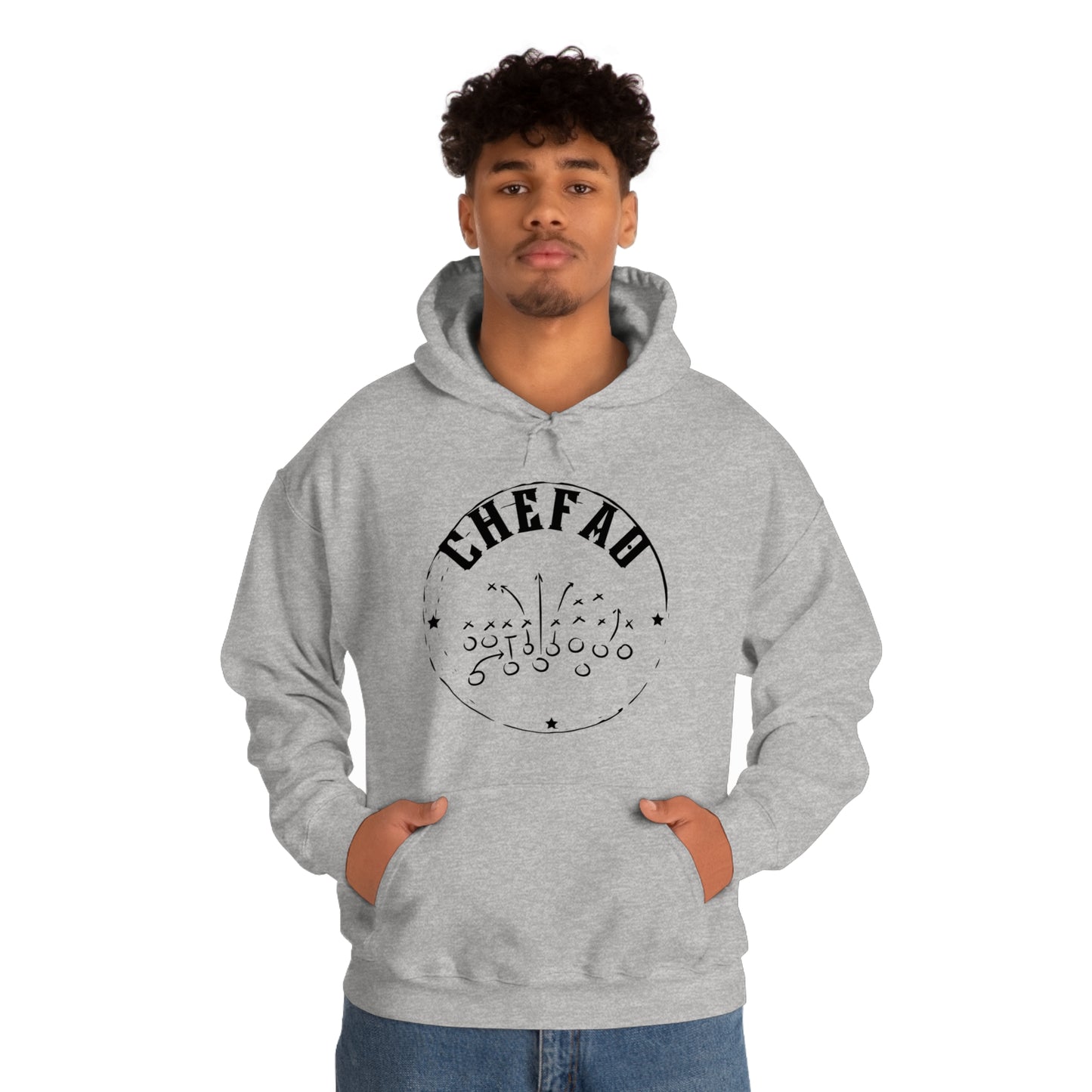 Chefao Football I, Unisex Heavy Blend Hooded Sweatshirt