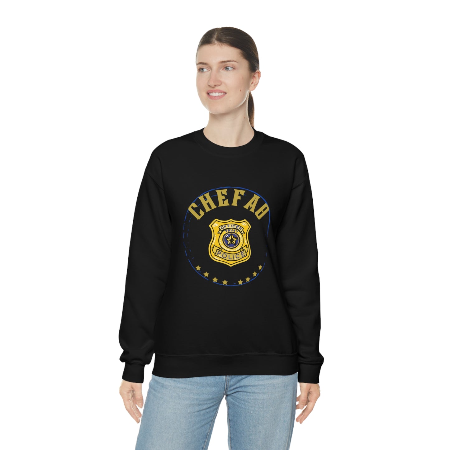 Chefao Police I, Unisex Heavy Blend Crewneck Sweatshirt