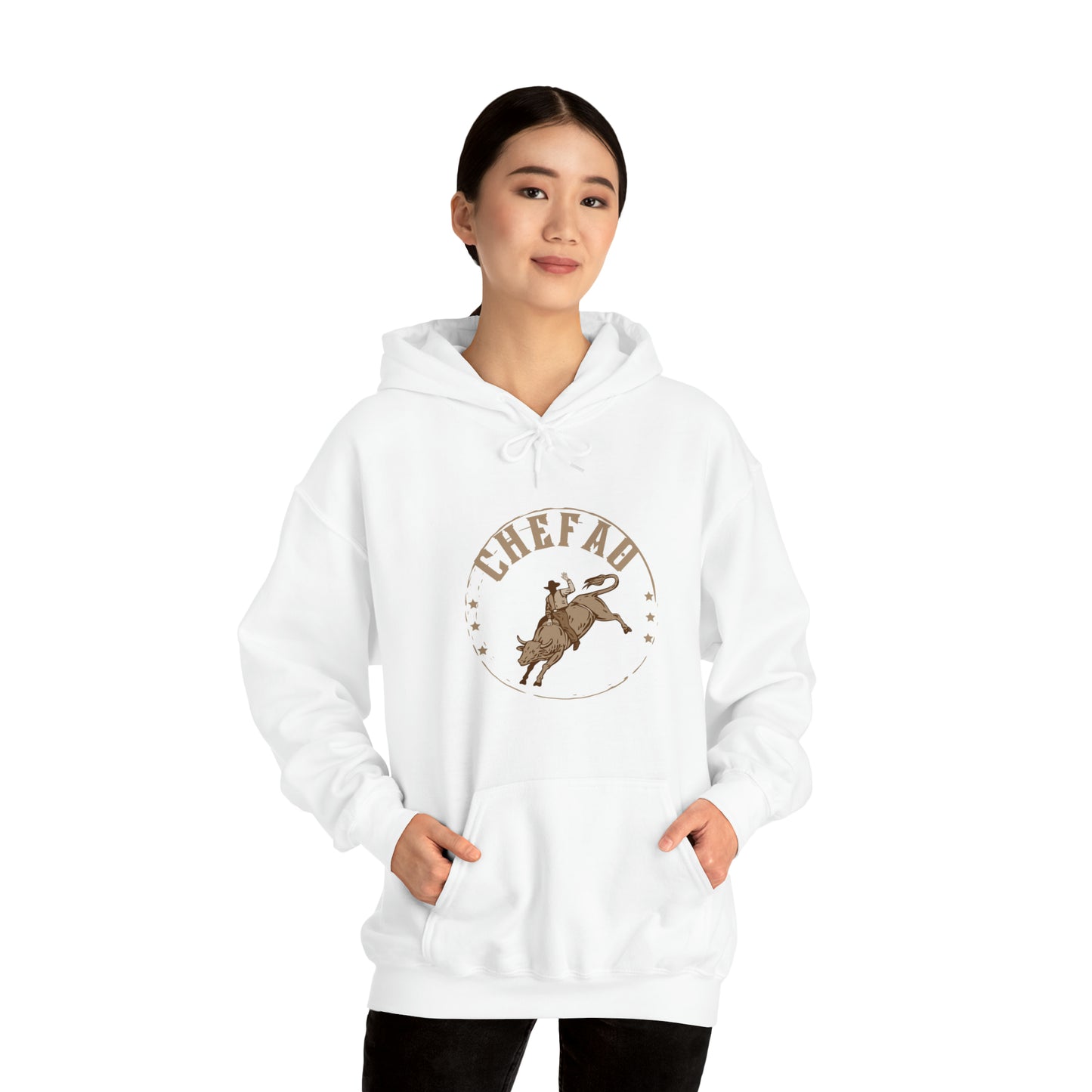 Chefao Bull Riding I, Unisex Heavy Blend Hooded Sweatshirt