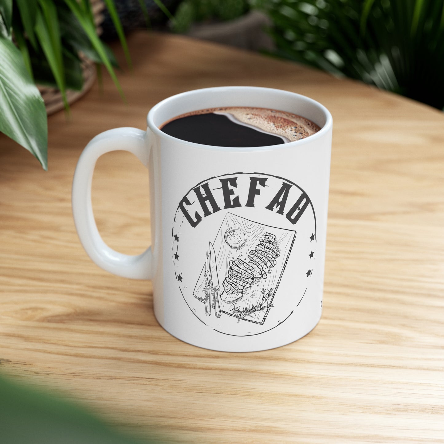 Chefao Barbque, White Coffee Mug, 11oz