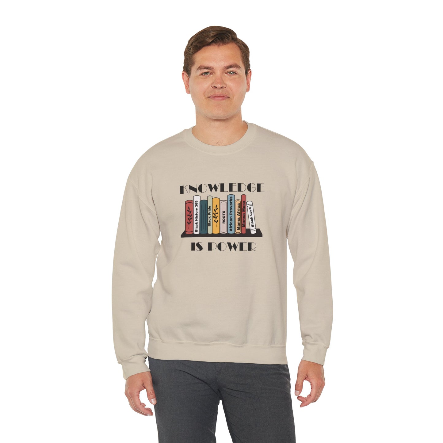 Chefao Knowledge is Power I, Unisex Heavy Blend™ Crewneck Sweatshirt