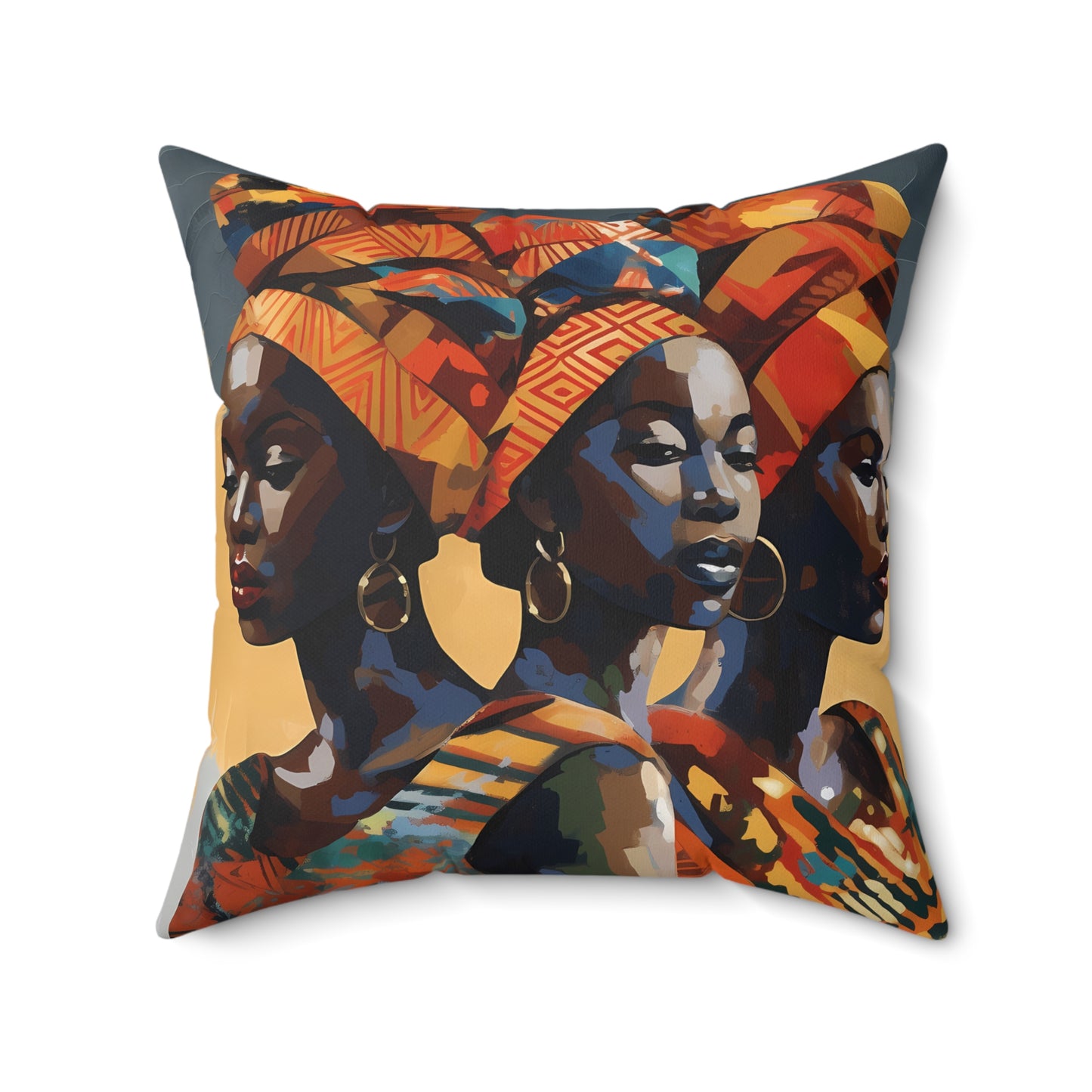 African Women, Spun Polyester Square Pillow