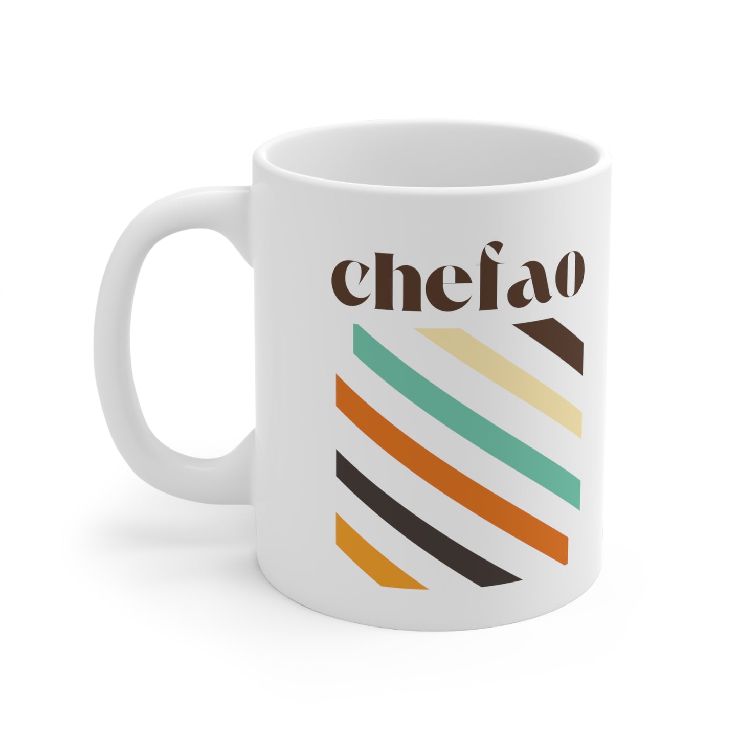 Chefao Retro III, White Coffee Mug, 11oz