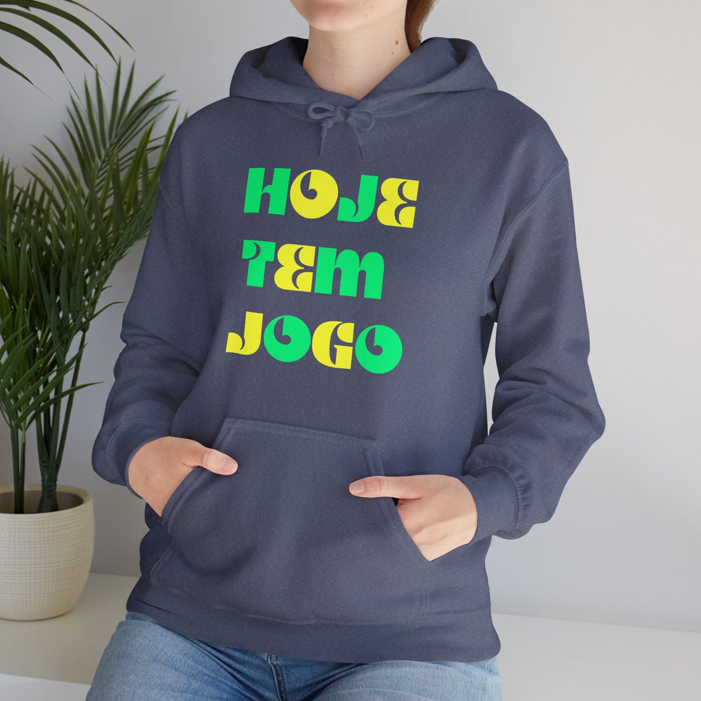 Hoje Tem Jogo I, Unisex Heavy Blend™ Hooded Sweatshirt