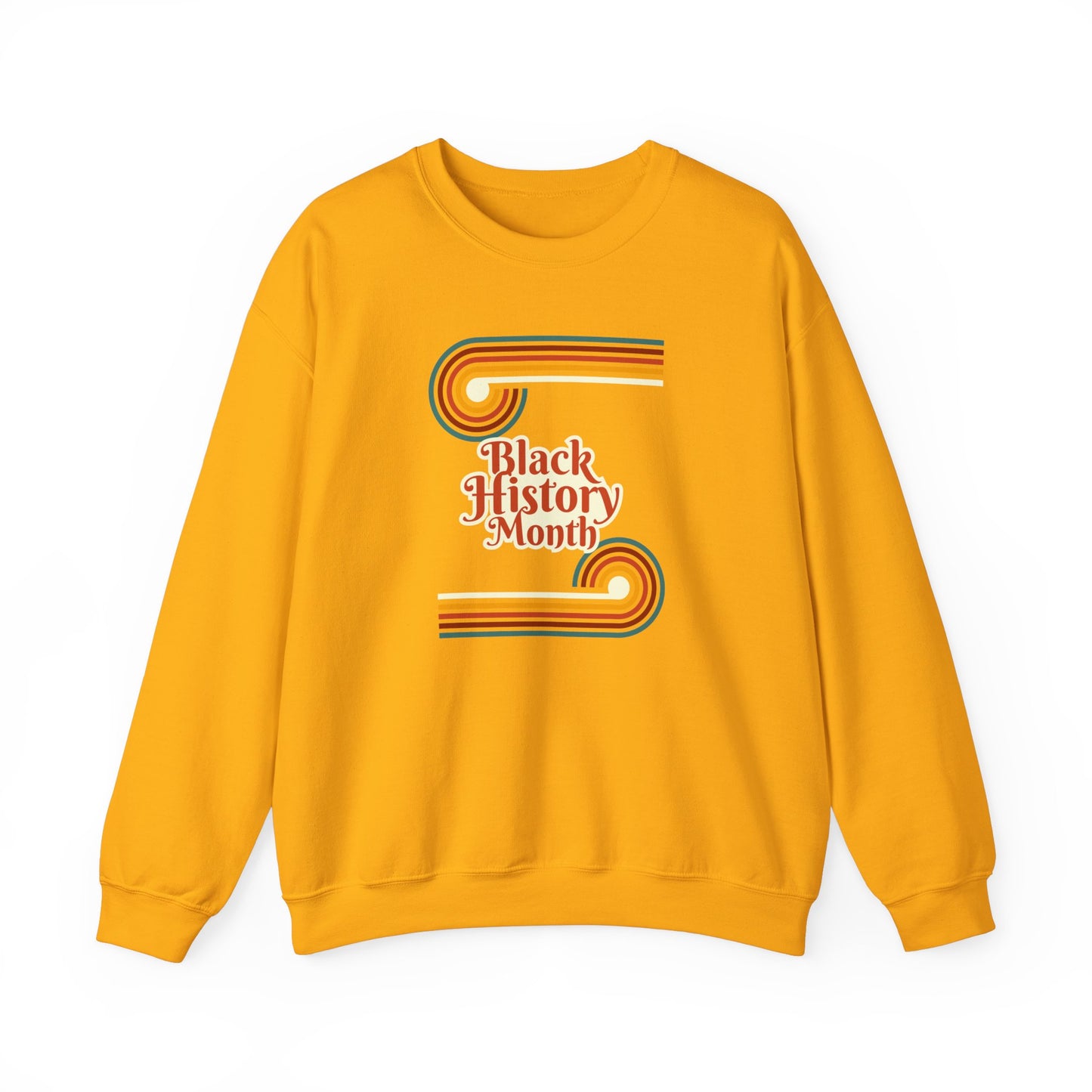 Chefao Retro Black History Month Emblem I, Unisex Heavy Blend™ Crewneck Sweatshirt