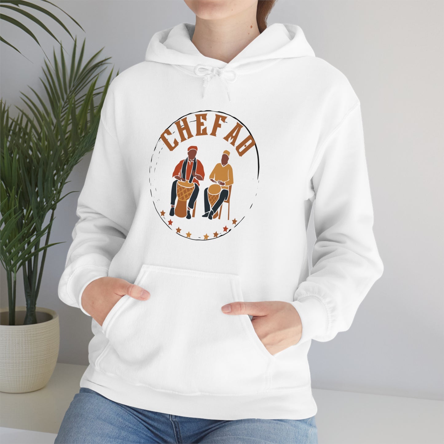 Chefao Drums I, Unisex Heavy Blend Hooded Sweatshirt