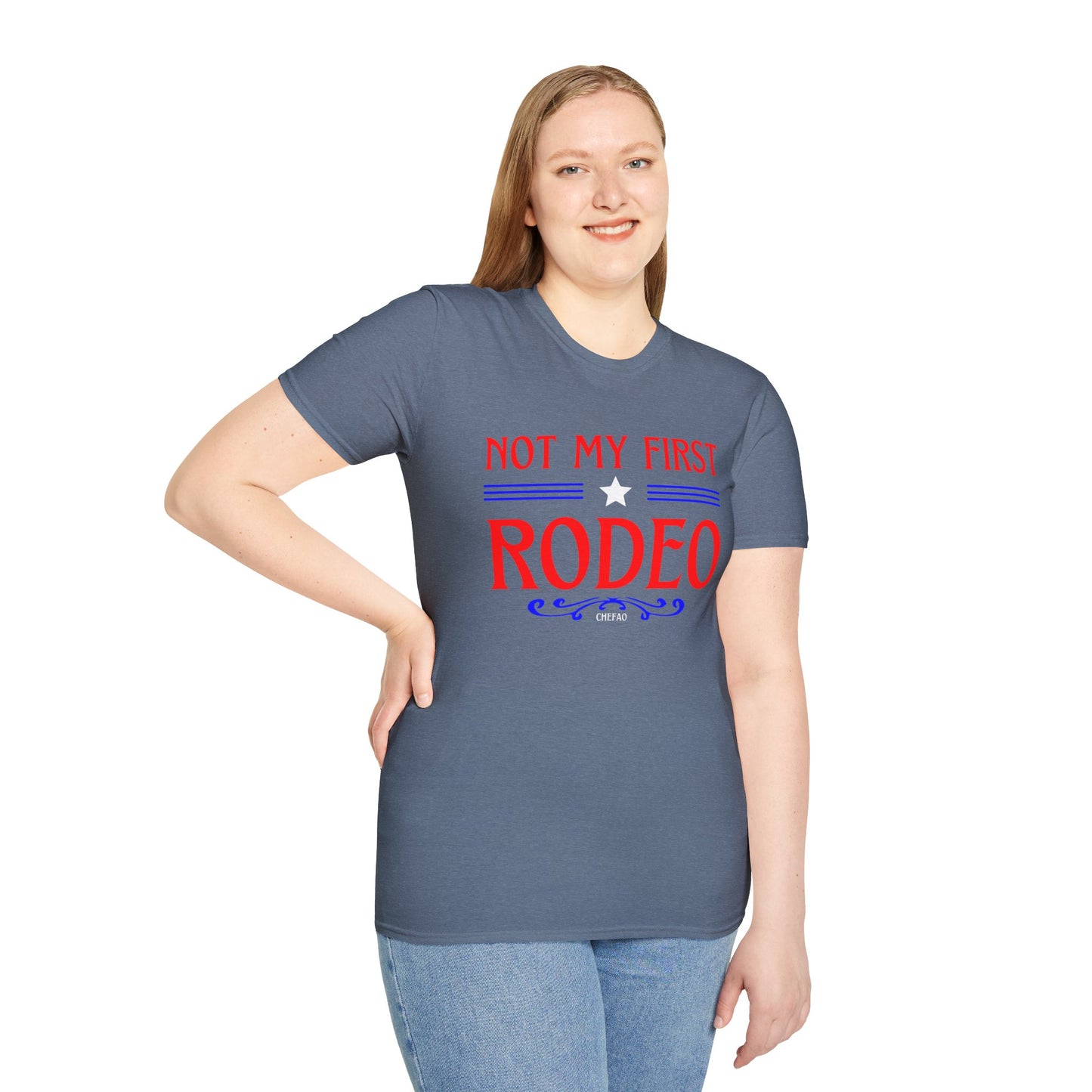 Not My First Rodeo, Unisex Softstyle T-Shirt