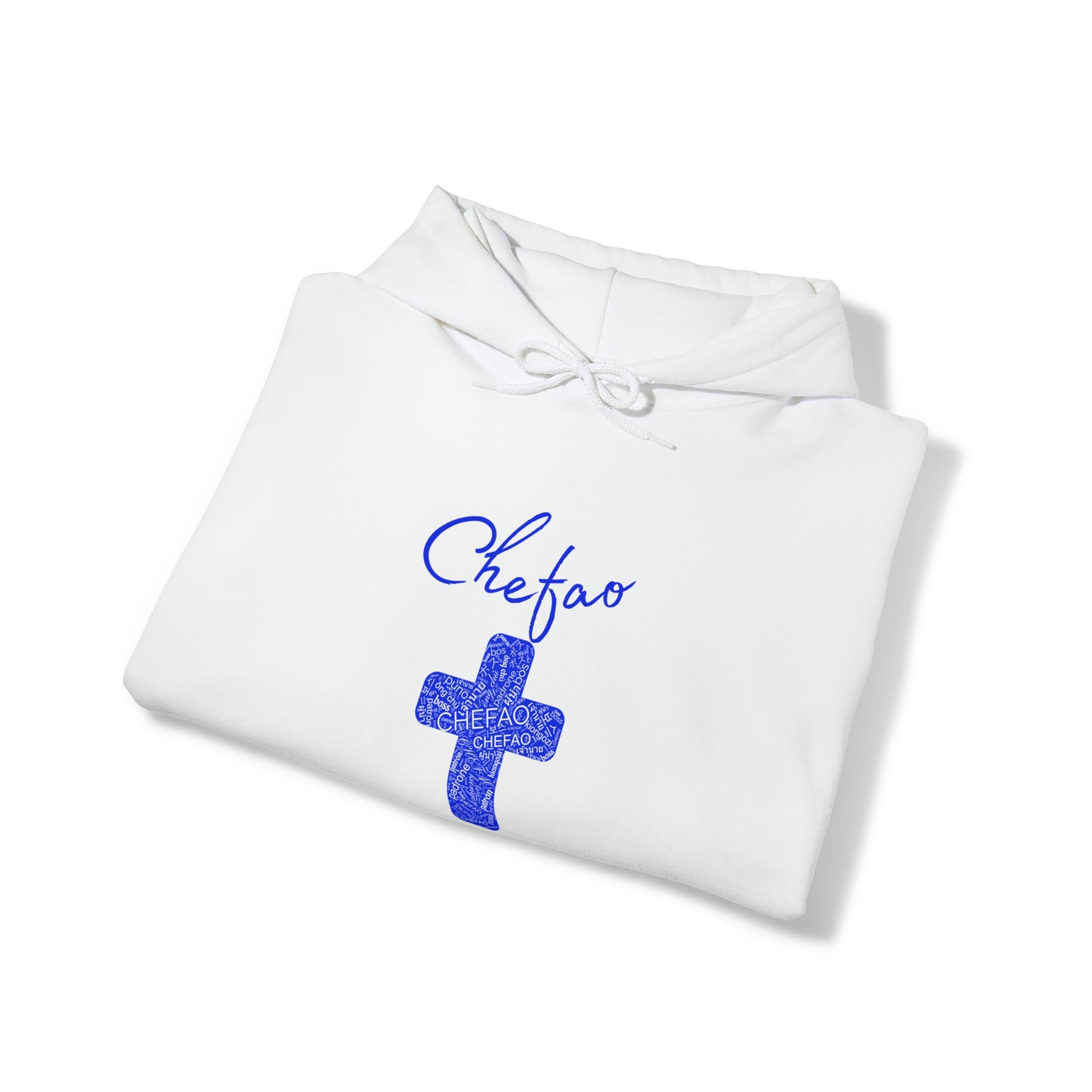 Chefao Cross I Blue, Unisex Heavy Blend™ Hooded Sweatshirt