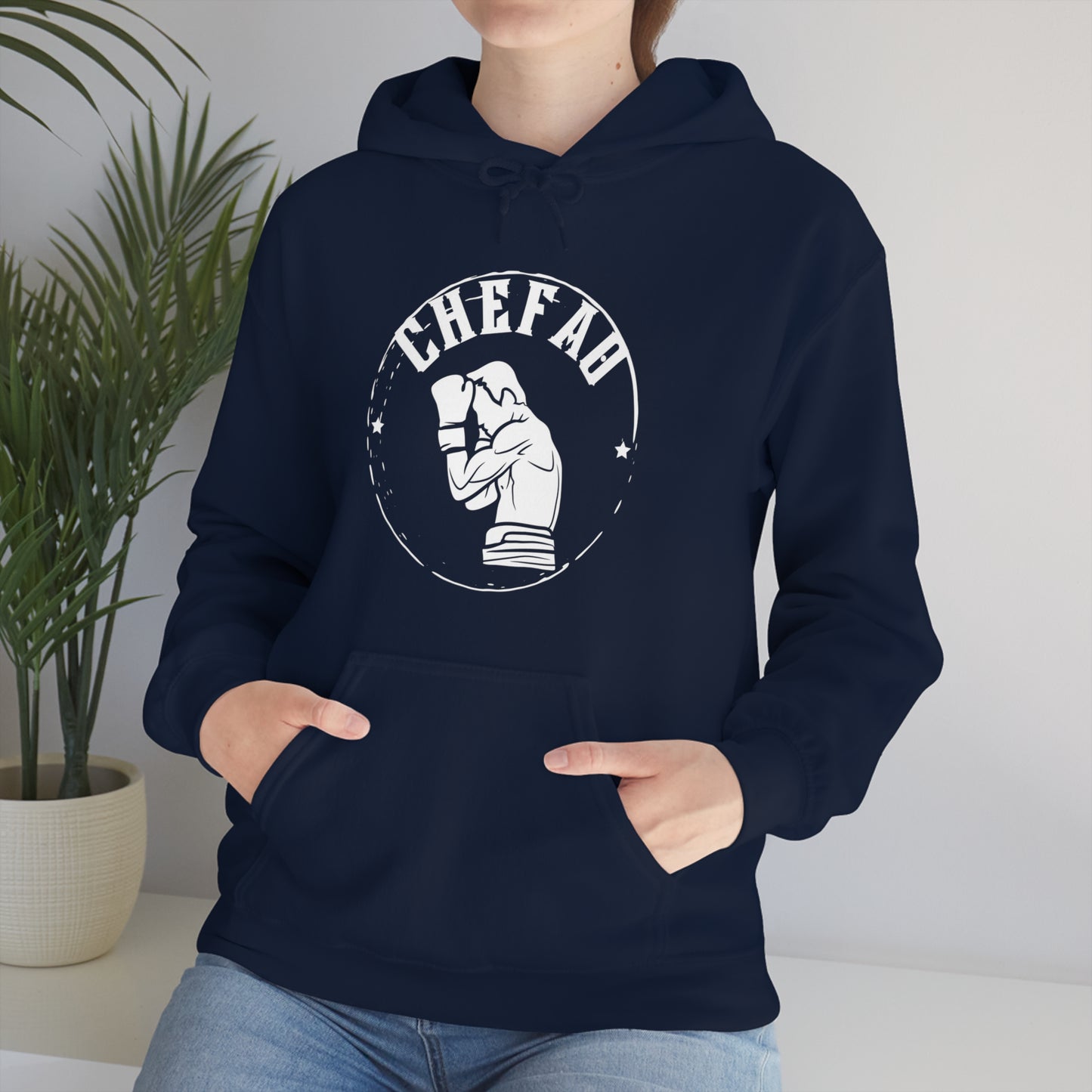 Chefao Boxer I, Unisex Heavy Blend Hooded Sweatshirt